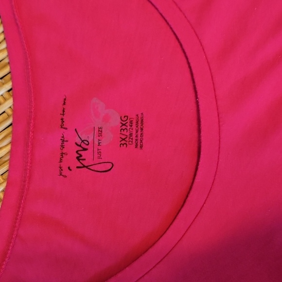 2/$15 Just My Size Bright Pink Tee - Picture 4 of 4